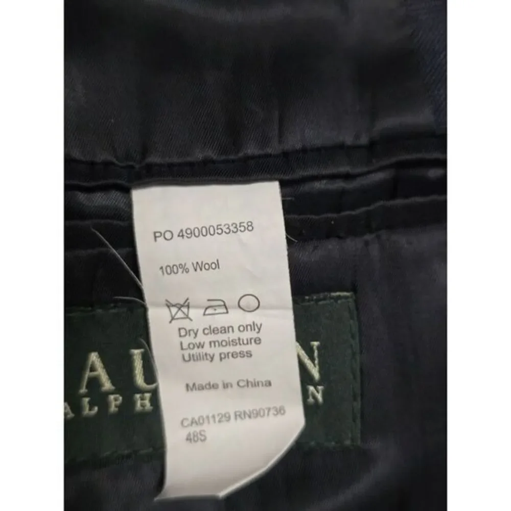 Lauren Ralph Lauren Men's Grey 100% Wool‎ 2 Button Blazer 50in Chest XXL